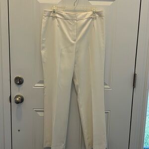 Kasper Women's White Dress Pants Petites Flat Front Straight Leg Solid 8P